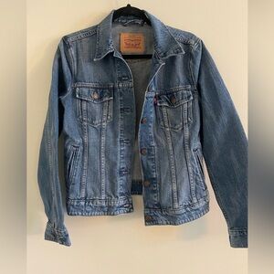 Levis womens denim jean fitted jacket size small